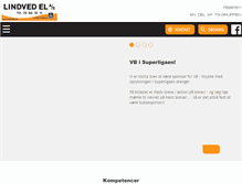 Tablet Screenshot of lindved-el.dk